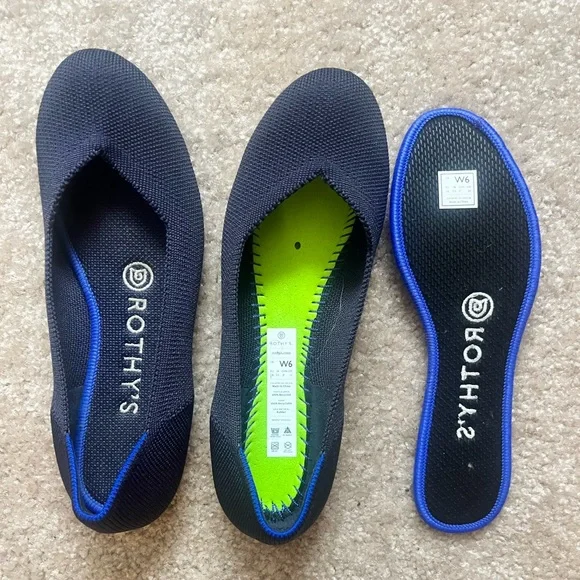 Retired Maritime Navy Rothy Flat Shoes Size 6 - Picture 8 of 8